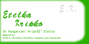 etelka kripko business card